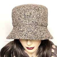 Fanfreluche "Nina" Bucket Hat in Granite Boucle Wool Blend