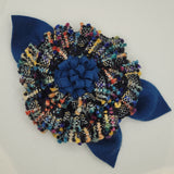 Eclection Klein Blue Wool Flower Pin/Clip Collection
