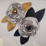 Eclection Silver Satin Rose Pin/Clip Collection