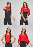 Palm Leaf Cropped Poncho