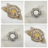 Eclection Shiny Linen/Cotton Flower Pin Clip