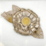 Eclection Shiny Linen/Cotton Flower Pin Clip