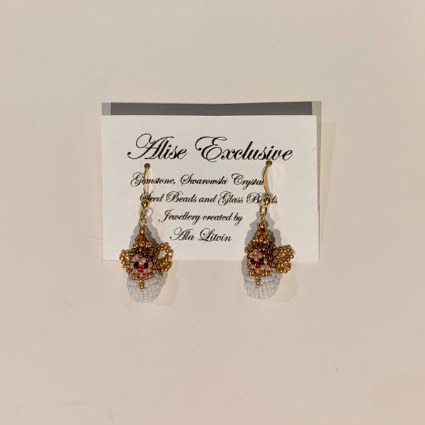 Alise Exclusive Earrings Tiny Angel Gold