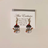 Alise Exclusive Snowman with Crystal Earrings