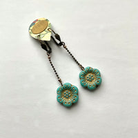 Cirque Flower Dangly Earrings in Assorted Colours