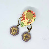 Cirque Flower Earrings Night Garden