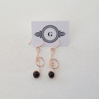 Gaby Rose Gold Double Treble Clef Earrings