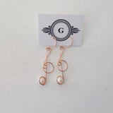 Gaby Rose Gold Double Treble Clef Earrings
