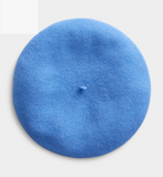 The Basque Beret has the most classic shape and is made of 100% felted wool and finished with rolled edging. blueberry - a bright medium blue