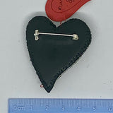 Kunda Art Embroidered Pin Red Tulip Heart