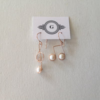 Gaby Rose Gold Musical Notes and Treble Clefs Earrings