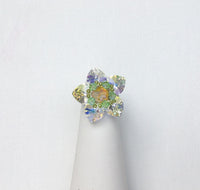 Gaby Swarovski Crystal Flower Rings