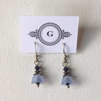 Gaby Tulip Bells Lucite Earrings with Brass in 17 Colours