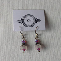 Gaby Tulip Bells Lucite Earrings with Brass in 17 Colours