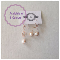 Gaby Rose Gold Musical Notes and Treble Clefs Earrings