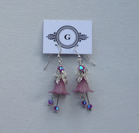 Gaby Lucite Flower Earrings Silver Special Edition in 9 Colours
