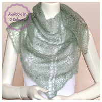 Mohair and Silk Orenburg Shawl in Multiple Colour Selection, Small Size