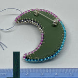 Kunda Art 'Crescent Moon' Beaded Pin