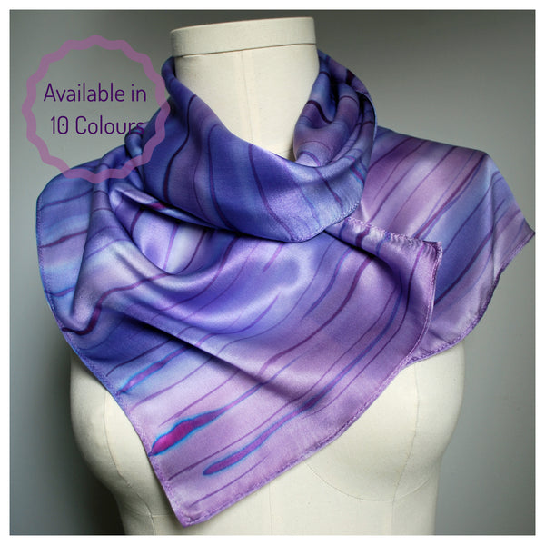 Shiborica Hand-Painted Silk Scarves in Many Colours