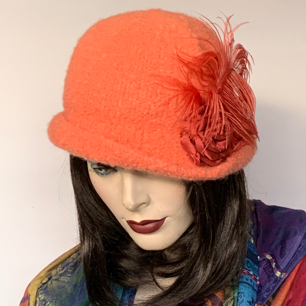 The British Hat Lady Regular Hat Peach Wool